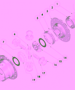 Alternative view of Obudowa mechanizmu różnicowego (pasuje tylko do sprężyn falowych) ARB 013231SP RD140