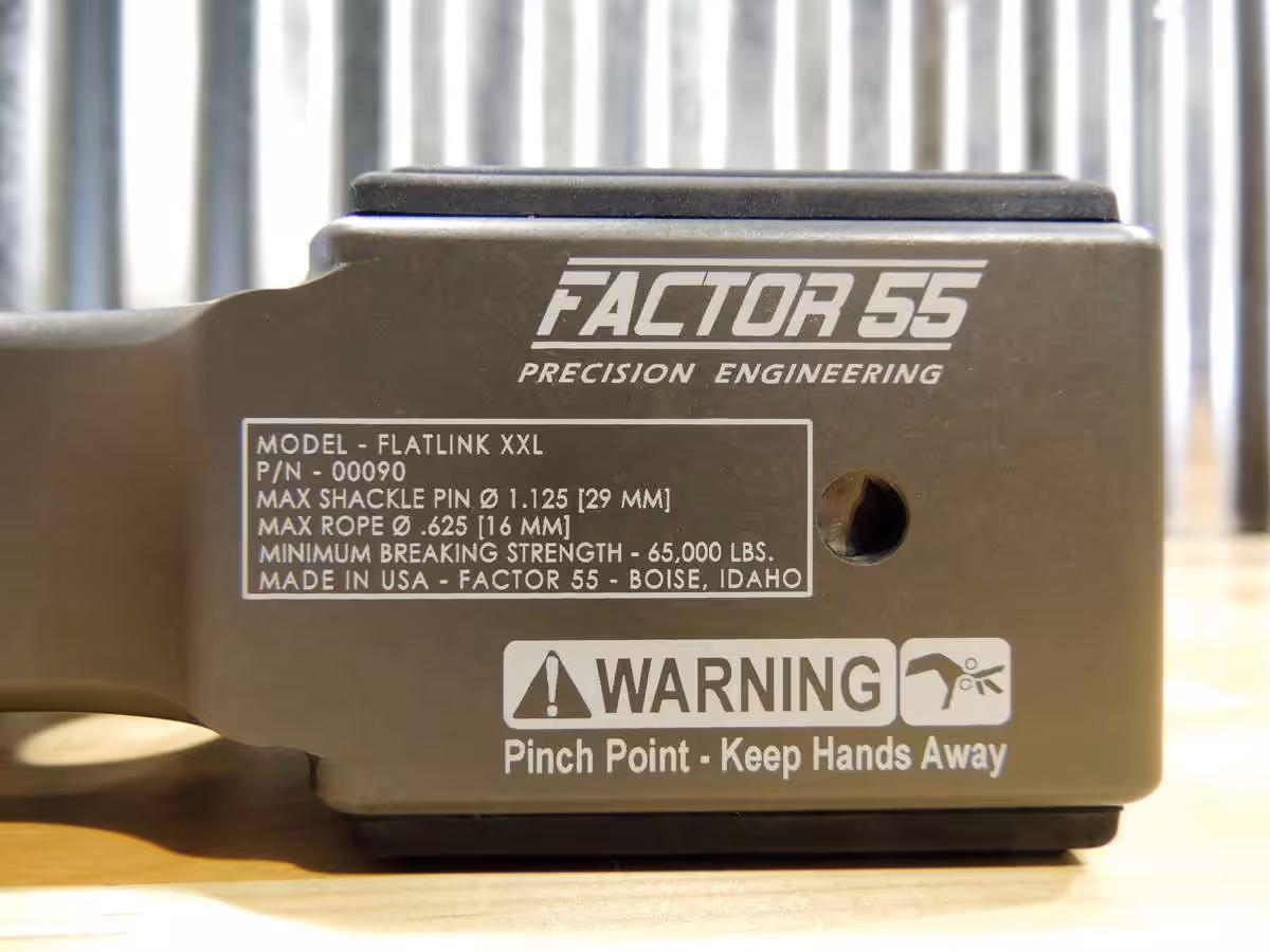 Flatlink XXL uchwyt szeklowy liny wyciągarki Factor55 00090-06 - szary - obrazek 5
